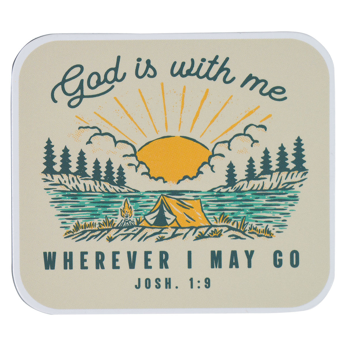 God is with Me Magnet - Joshua 1:9 - The Christian Gift Company