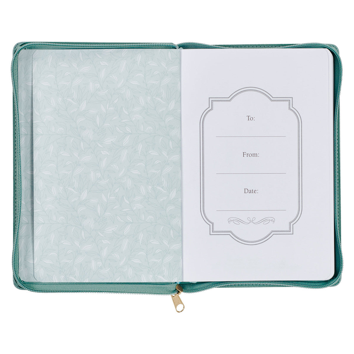 Strength and Dignity Misty Teal Faux Leather Journal - Proverbs 31:25 - The Christian Gift Company