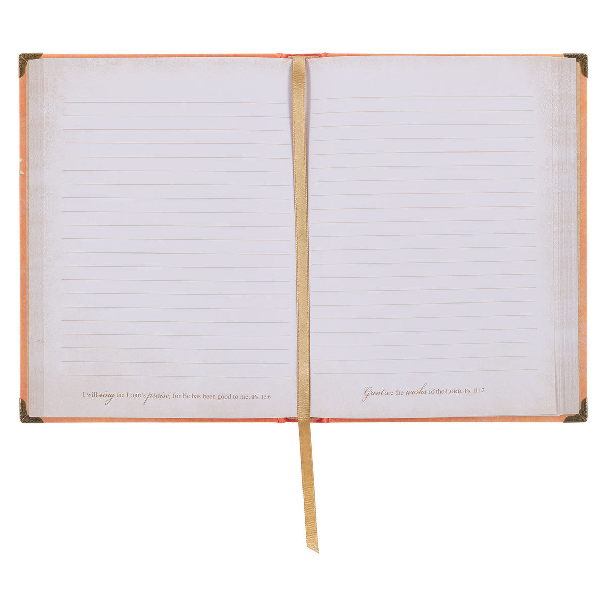 Orange Grace Butterfly Hardcover Journal - Ephesians 2:8 - The Christian Gift Company