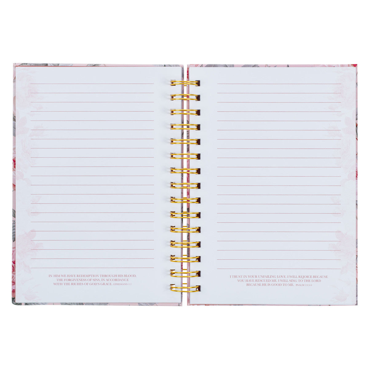 More Precious than Rubies Pink Floral Large Wirebound Journal - Proverbs 31:10 - The Christian Gift Company