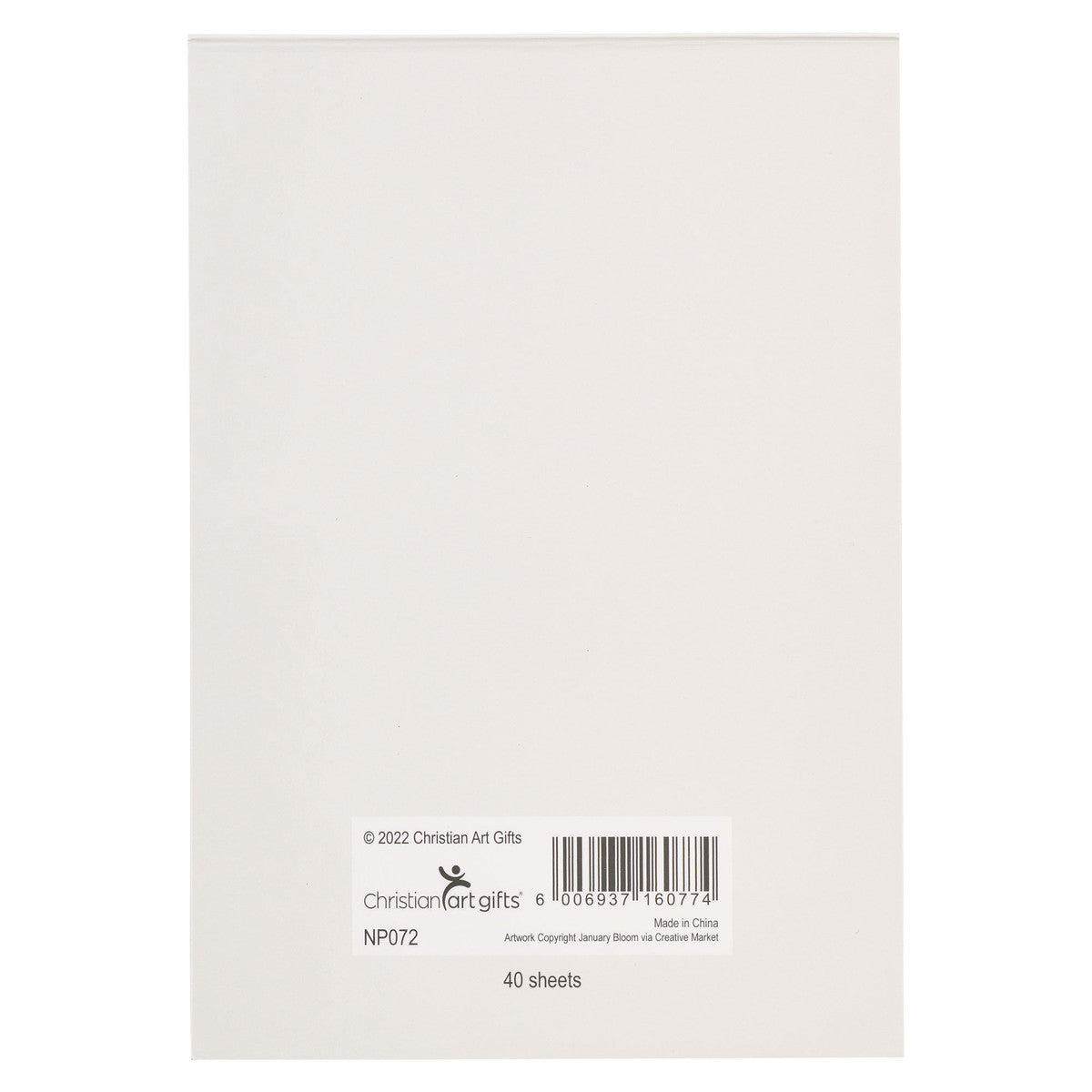 Everything Beautiful Orange Floral Notepad - Ecclesiastes 3:11 - The Christian Gift Company