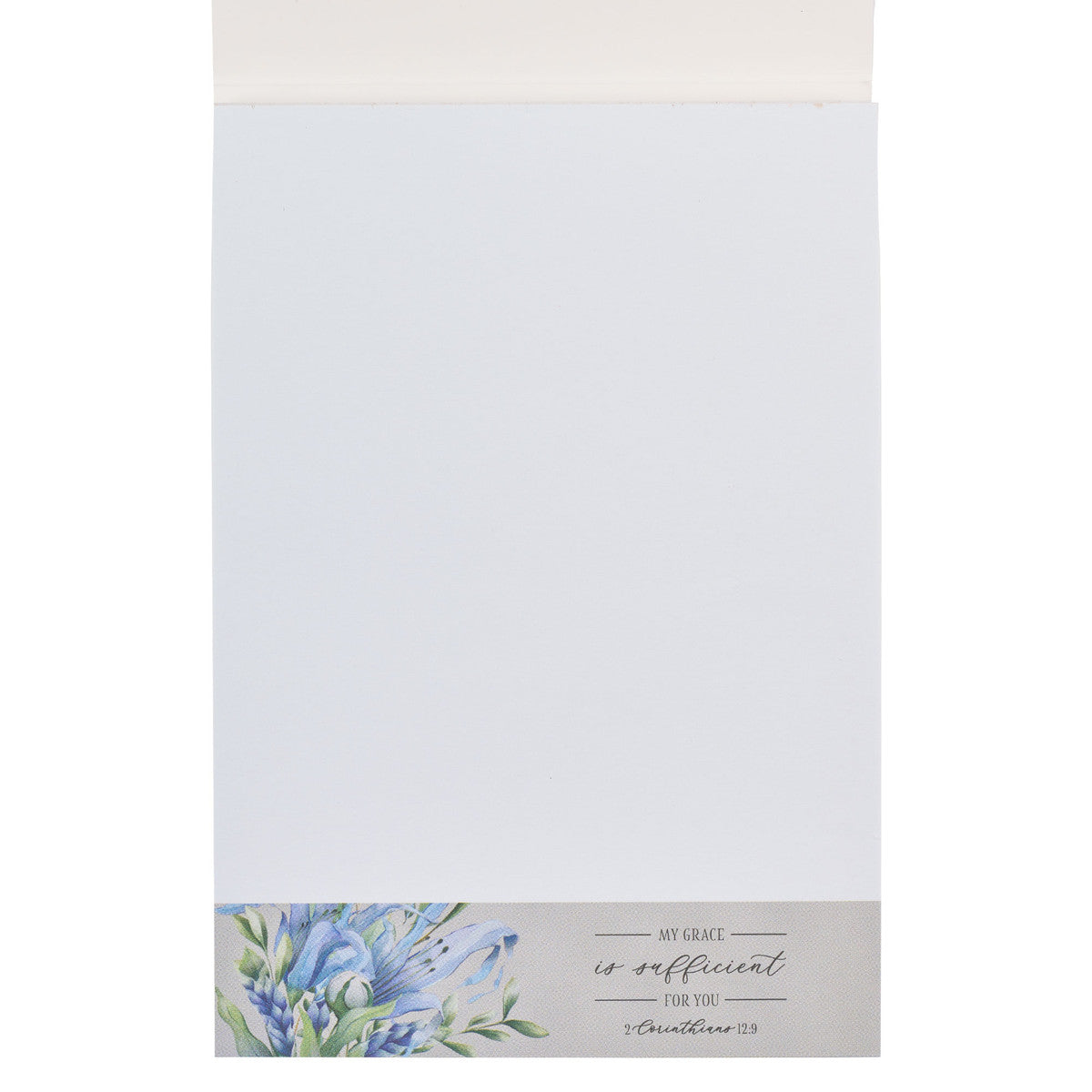 My Grace is Sufficient Lilac Floral Notepad - 2 Corinthians 12:9 - The Christian Gift Company