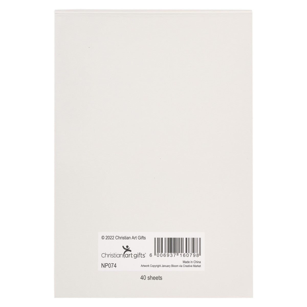 All Things are Possible Blue Floral Notepad - Matthew 19:26 - The Christian Gift Company