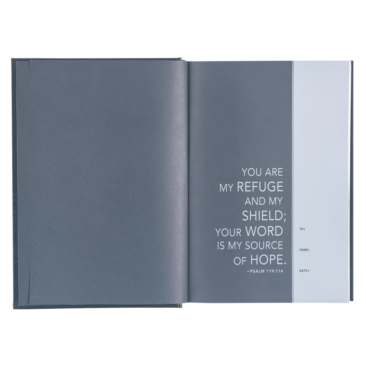 Navy Wave Hardcover NLT Everyday Devotional Bible for Men - The Christian Gift Company