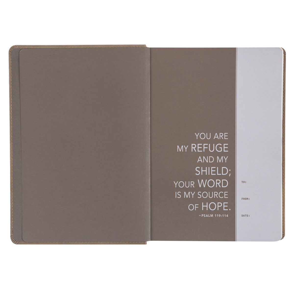 Tan Faux Leather NLT Everyday Devotional Bible for Men - The Christian Gift Company