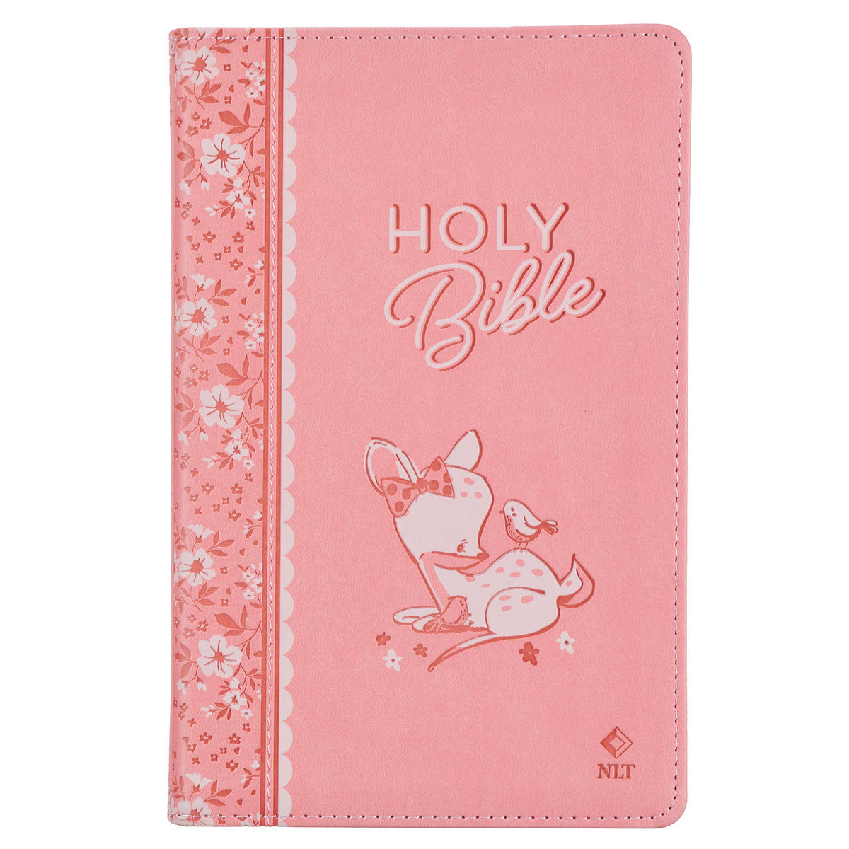 Pink Faux Leather NLT Baby Keepsake Bible for Girls - The Christian Gift Company