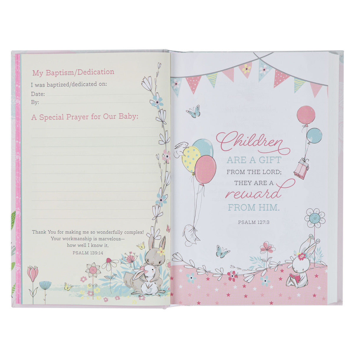 Blush Pink Hardcover NLT Keepsake Bible for Girls - The Christian Gift Company