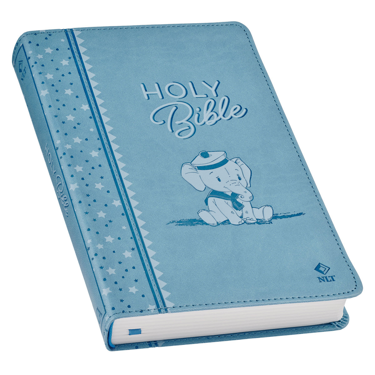 Blue Faux Leather NLT Keepsake Bible for Boys - The Christian Gift Company