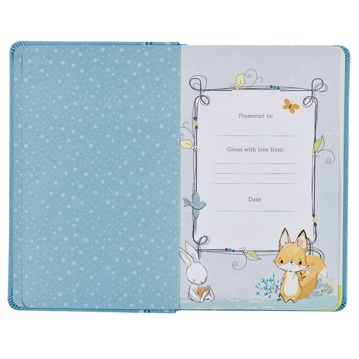 Blue Faux Leather NLT Keepsake Bible for Boys - The Christian Gift Company