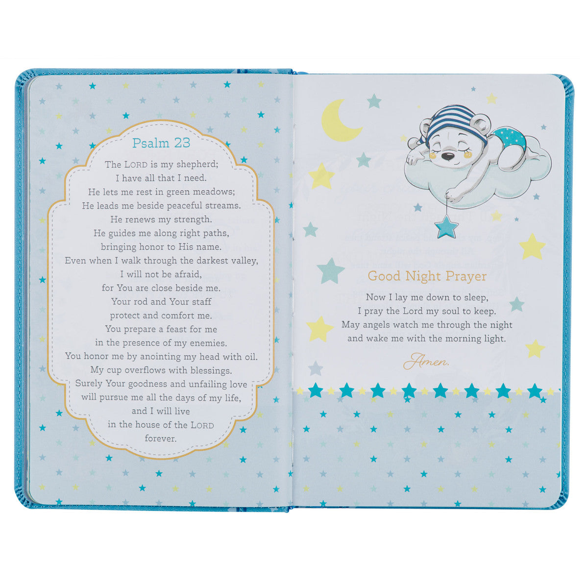 Blue Faux Leather NLT Keepsake Bible for Boys - The Christian Gift Company