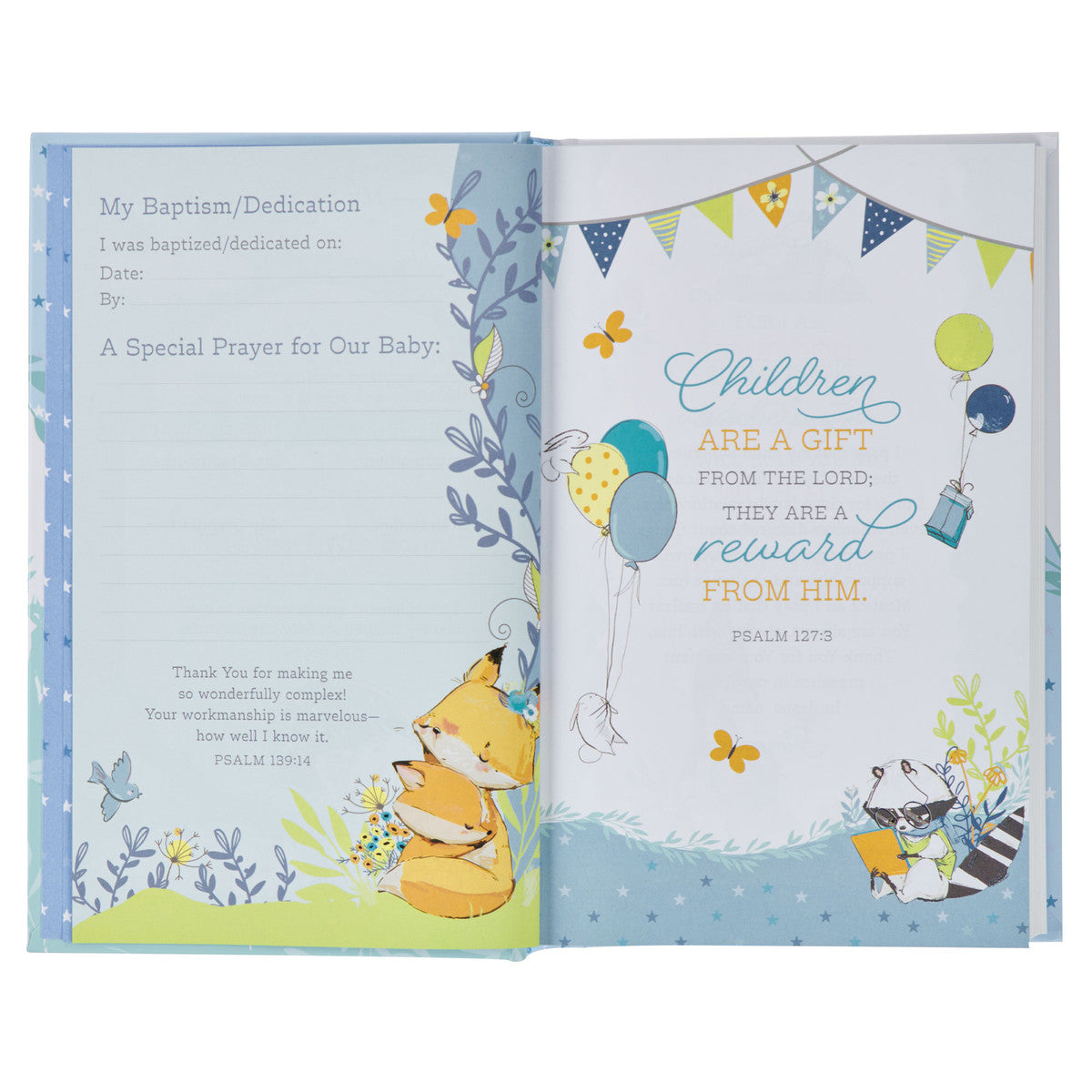 Blue Hardcover NLT Keepsake Bible for Boys - The Christian Gift Company
