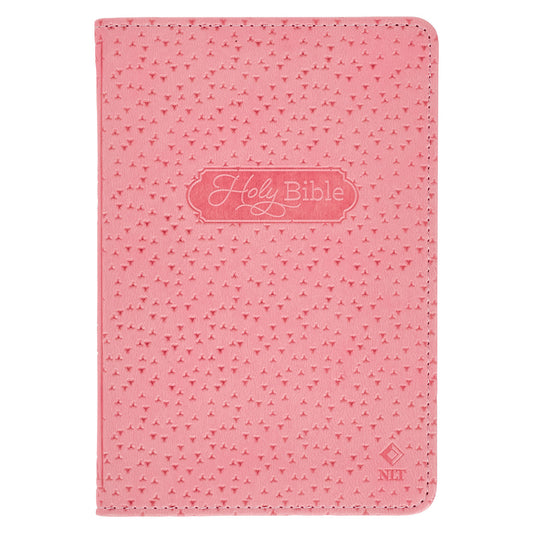 Pink Faux Leather NLT New Testament Keepsake Bible for Girls - The Christian Gift Company