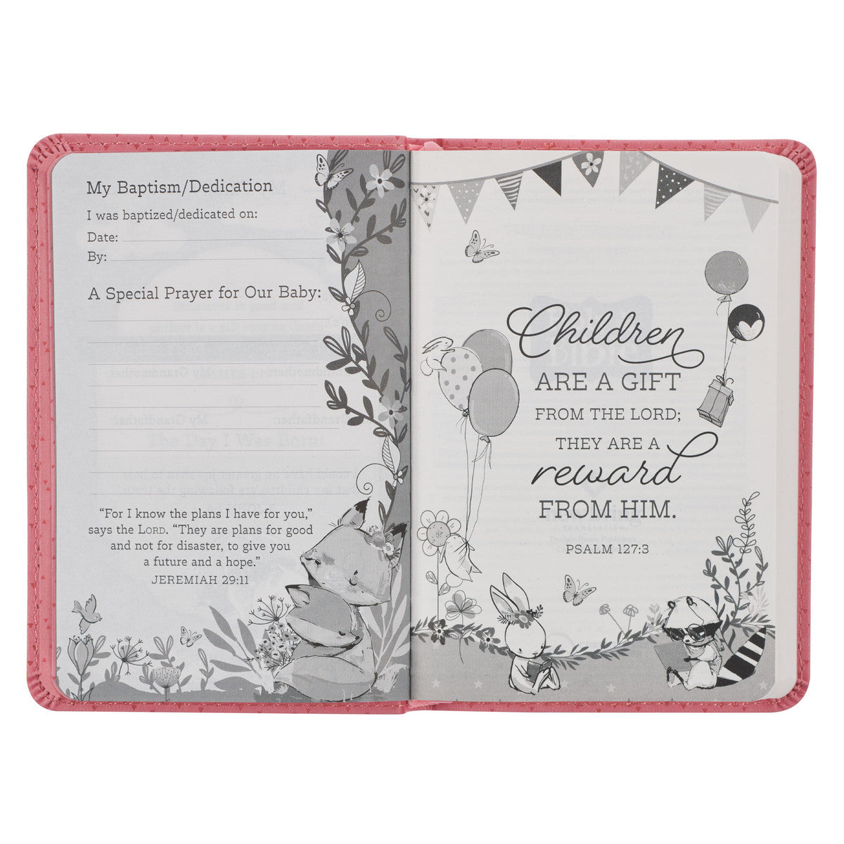 Pink Faux Leather NLT New Testament Keepsake Bible for Girls - The Christian Gift Company