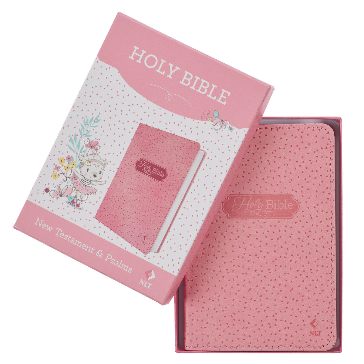 Pink Faux Leather NLT New Testament Keepsake Bible for Girls - The Christian Gift Company