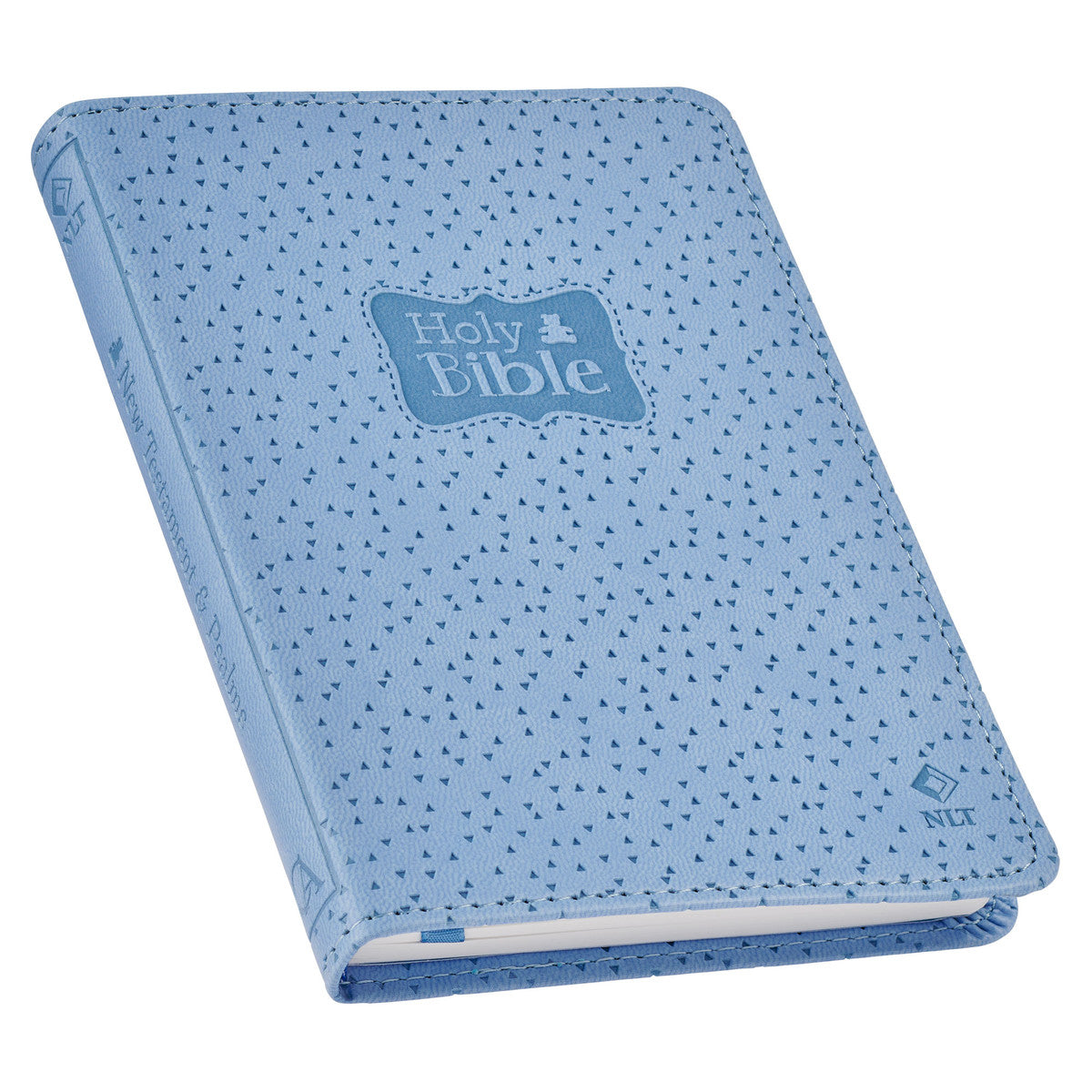 Blue Faux Leather NLT New Testament Keepsake Bible for Boys - The Christian Gift Company
