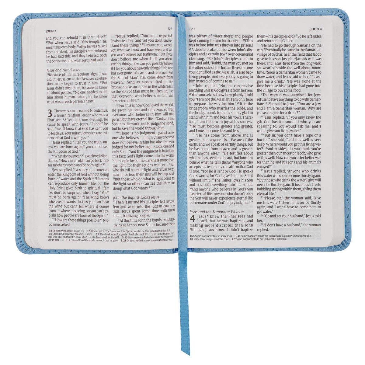 Blue Faux Leather NLT New Testament Keepsake Bible for Boys - The Christian Gift Company