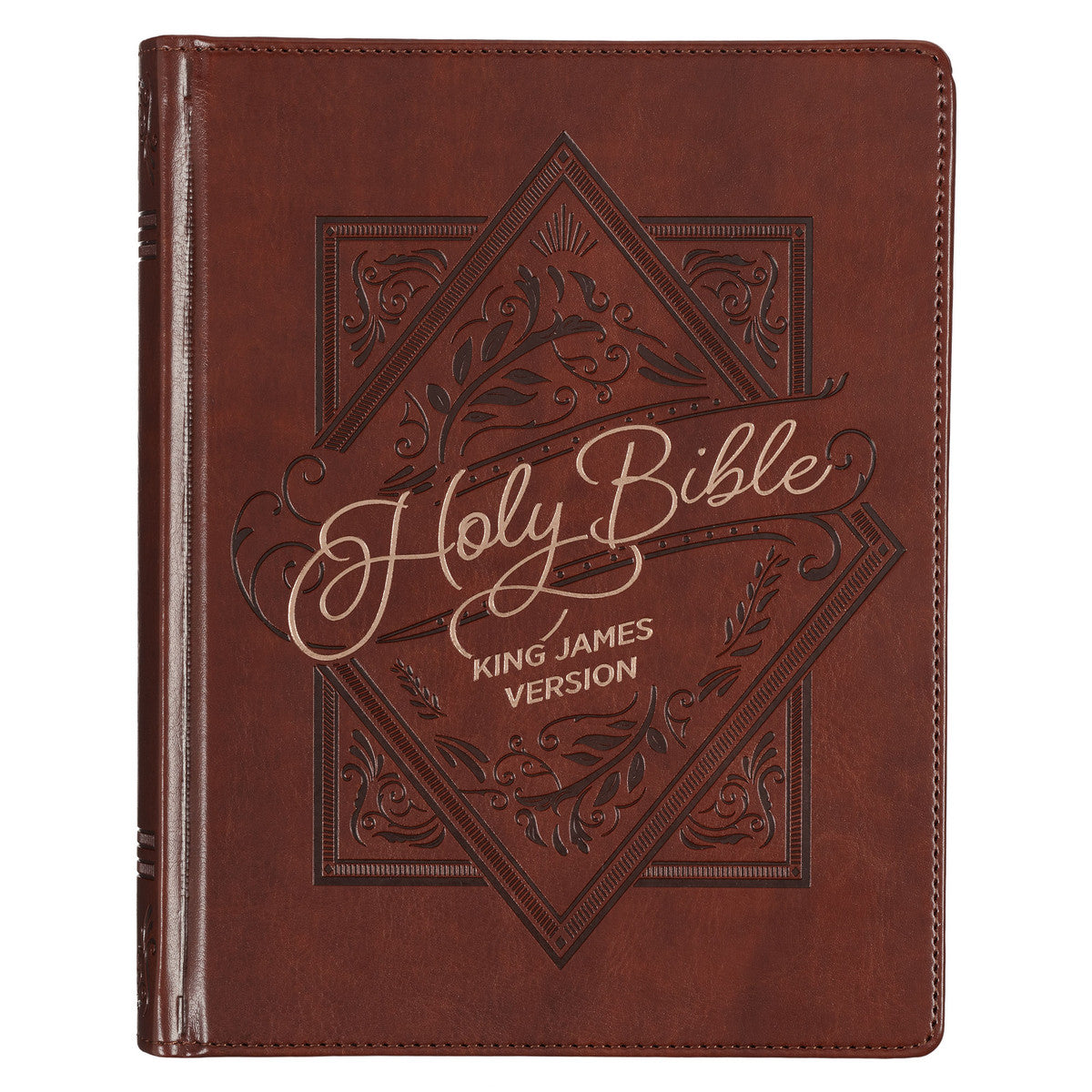Saddle Tan Faux Leather Hardcover King James Version Note-taking Bible - The Christian Gift Company