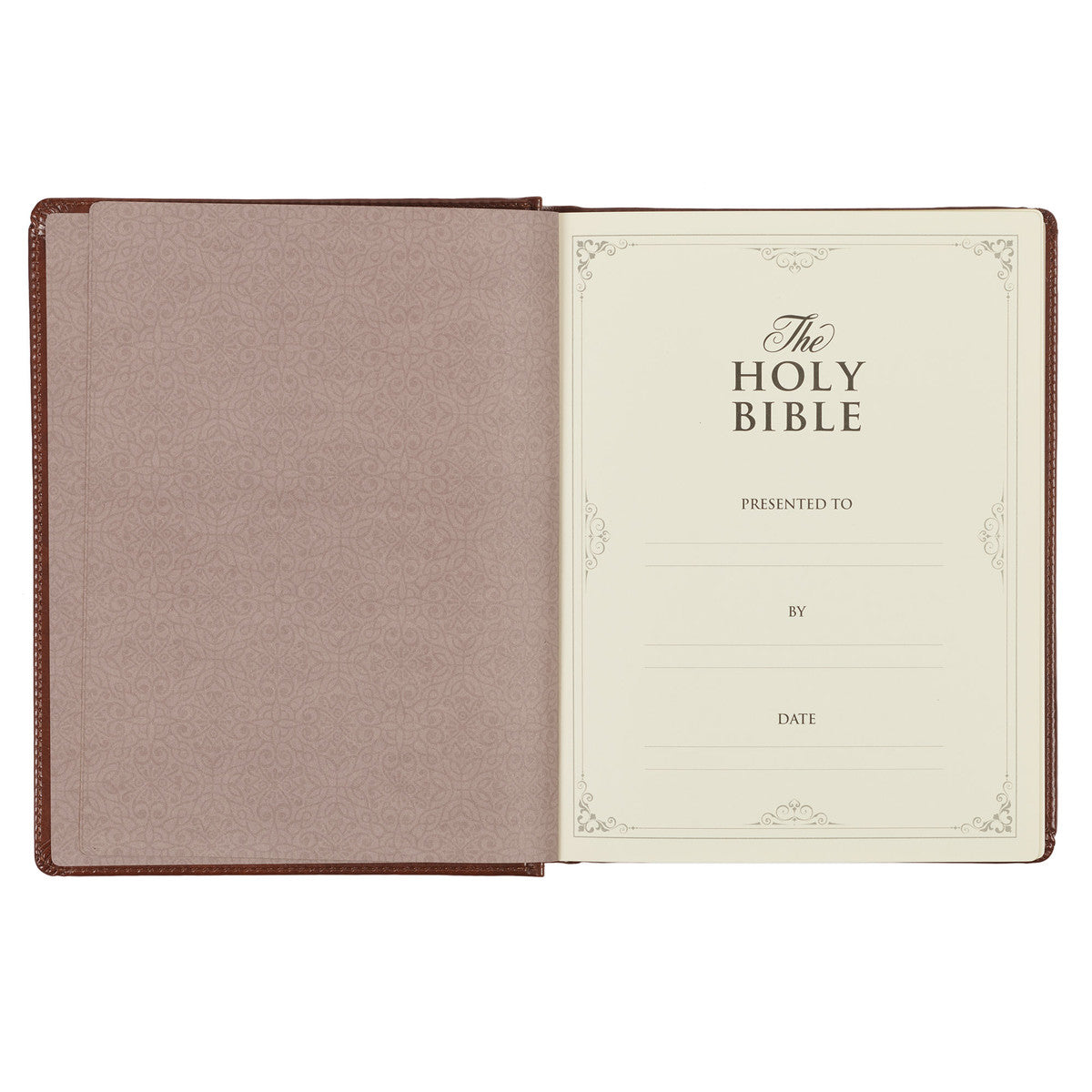 Saddle Tan Faux Leather Hardcover King James Version Note-taking Bible - The Christian Gift Company