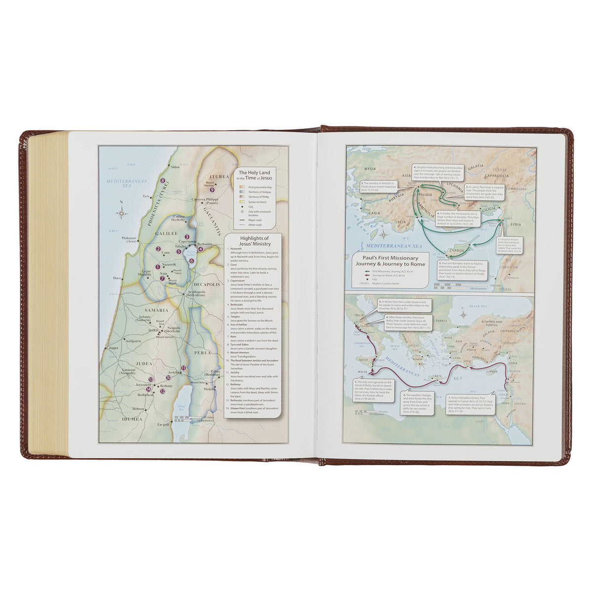 Saddle Tan Faux Leather Hardcover King James Version Note-taking Bible - The Christian Gift Company