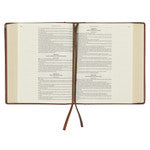 Saddle Tan Faux Leather Hardcover King James Version Note-taking Bible - The Christian Gift Company