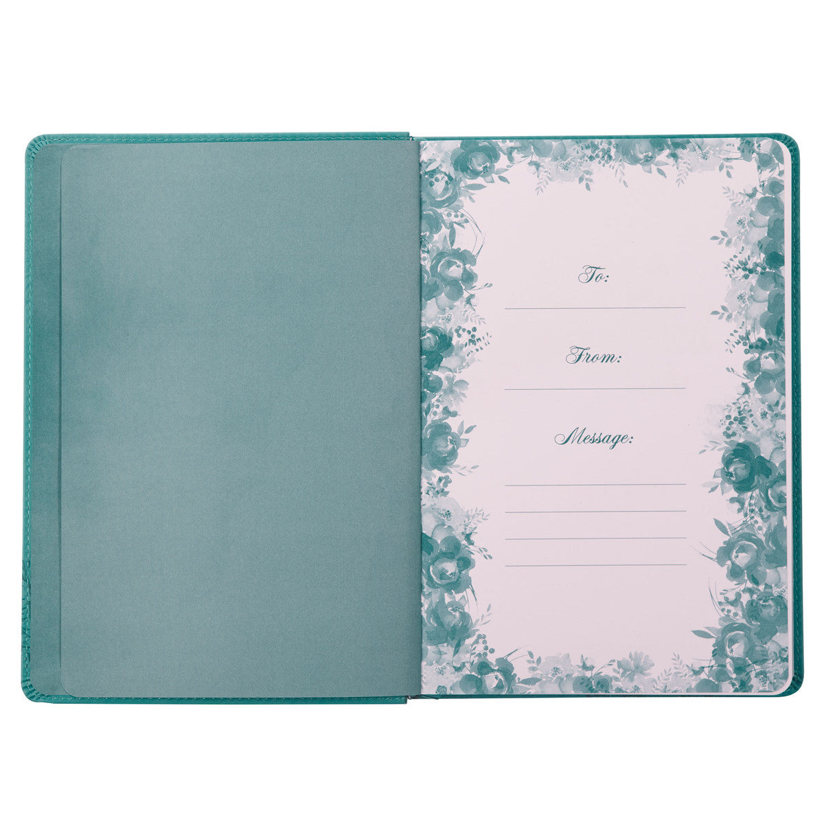 Living A Hope-Filled Life Teal Faux Leather Devotional - The Christian Gift Company