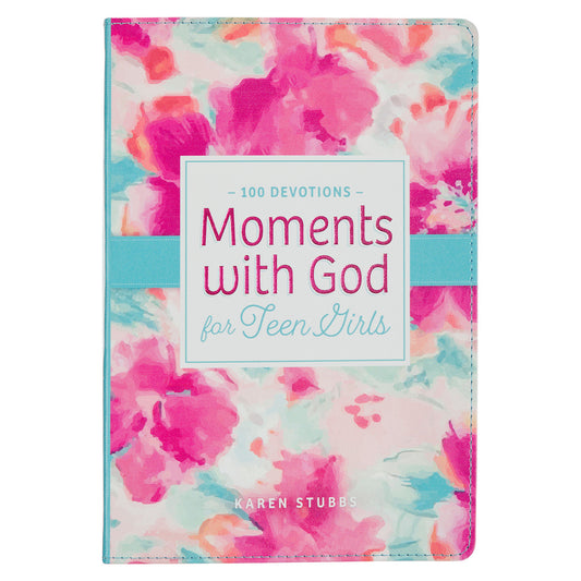 Moments with God for Teen Girls Pink Floral Gift Book - The Christian Gift Company
