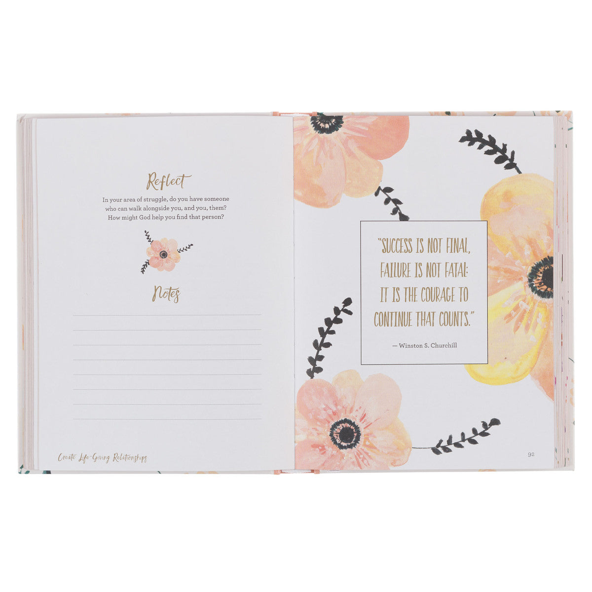 Find Rest Pink Floral Hardcover Devotional - The Christian Gift Company