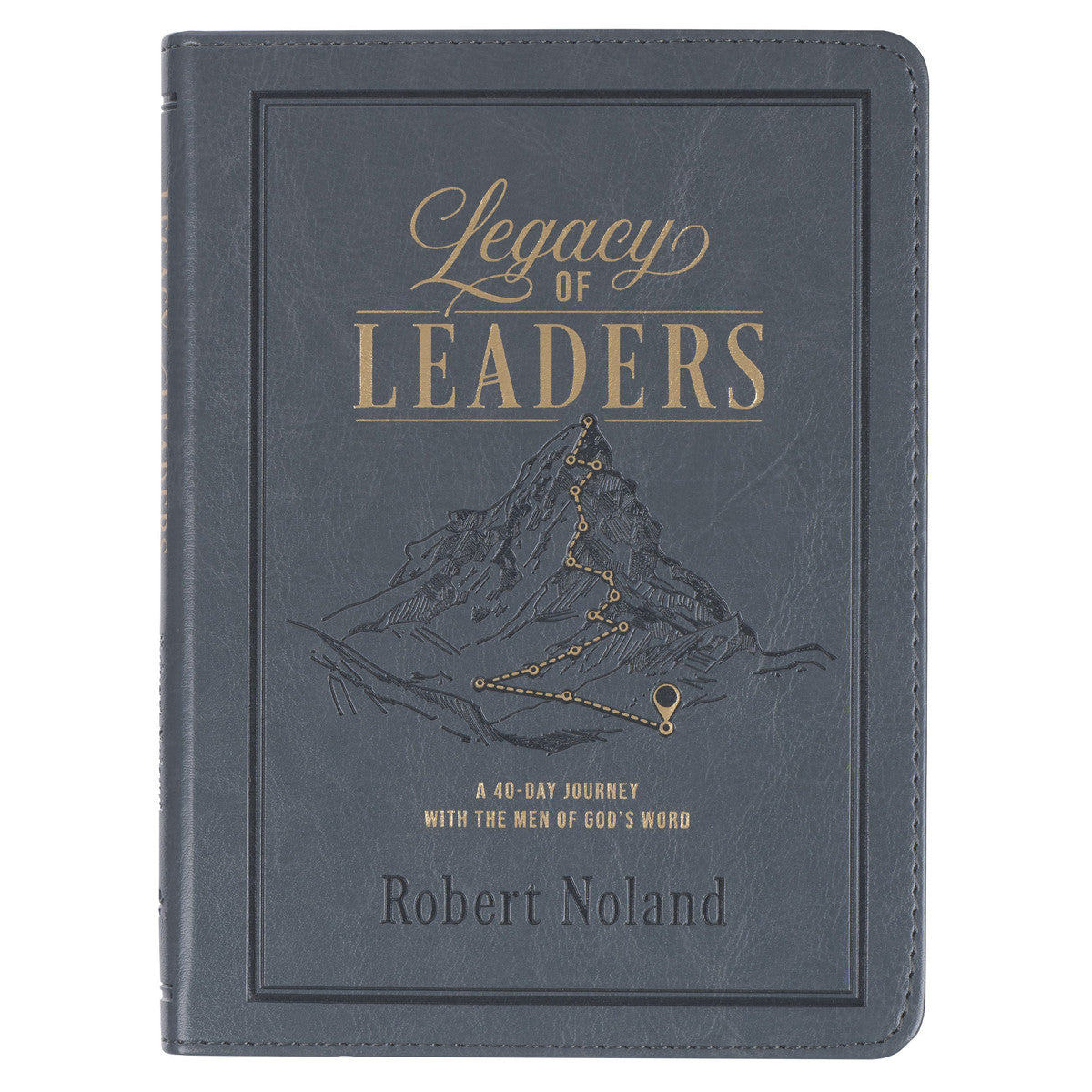 Legacy of Leaders Grey Faux Leather Devotional - The Christian Gift Company