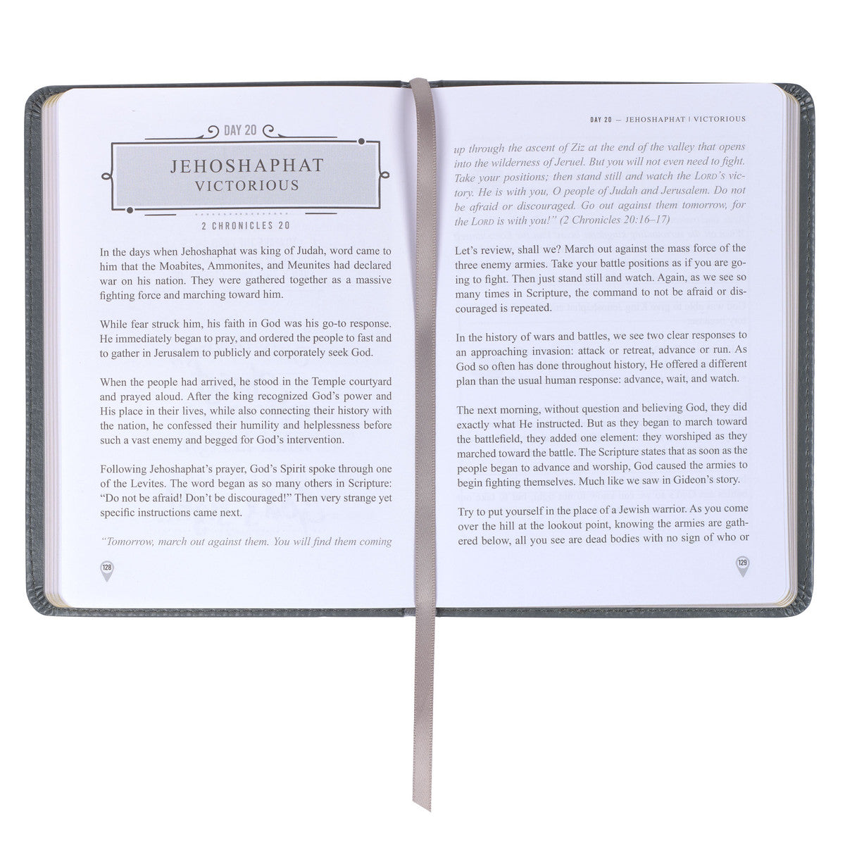 Legacy of Leaders Grey Faux Leather Devotional - The Christian Gift Company
