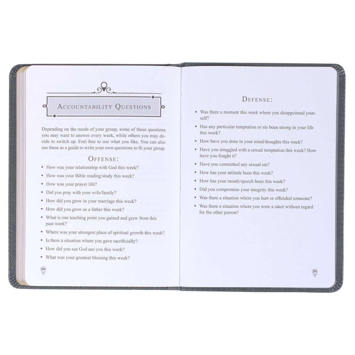 Legacy of Leaders Grey Faux Leather Devotional - The Christian Gift Company