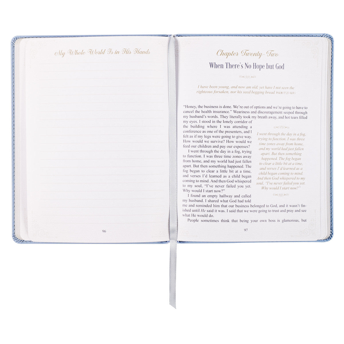 Hope That Endures Blue Faux Leather Devotional - The Christian Gift Company