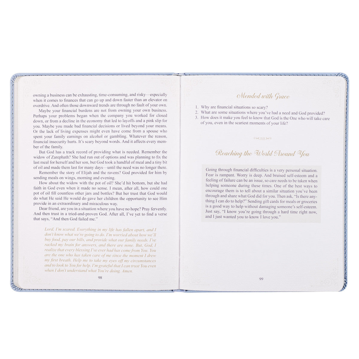 Hope That Endures Blue Faux Leather Devotional - The Christian Gift Company