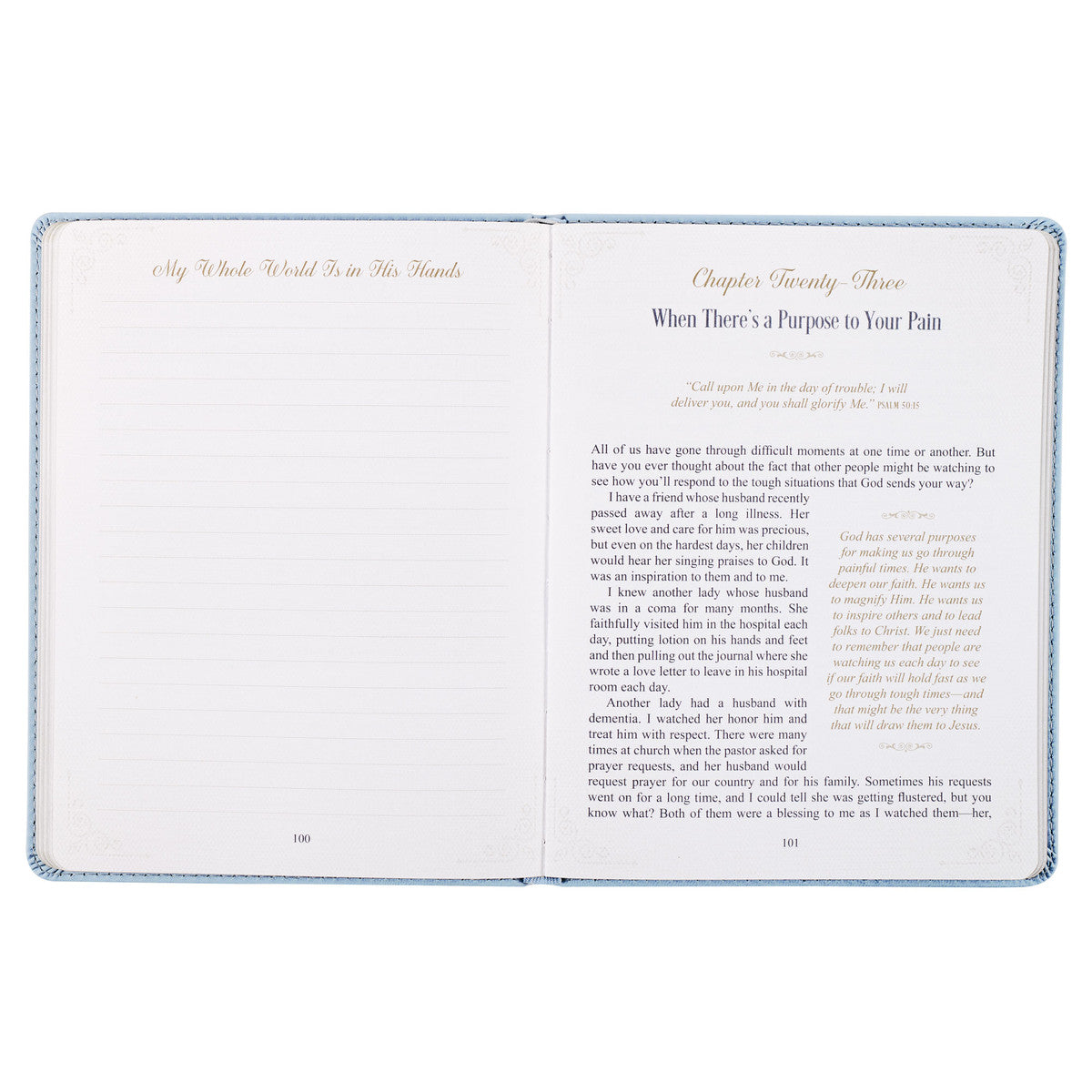 Hope That Endures Blue Faux Leather Devotional - The Christian Gift Company