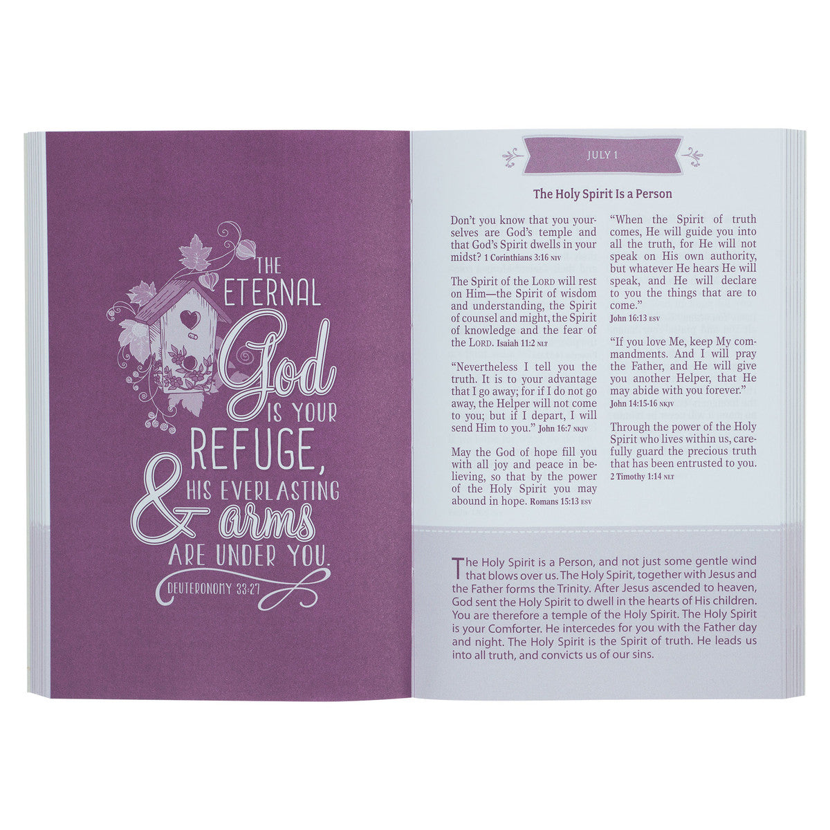 Pocket Bible Devotional for Girls in Pink Paperback Edition - The Christian Gift Company