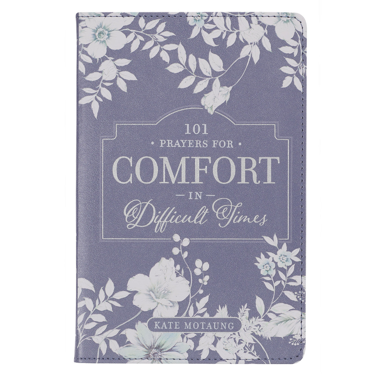 101 Prayers for Comfort in Difficult Times Grey Faux Leather Prayer Book - The Christian Gift Company