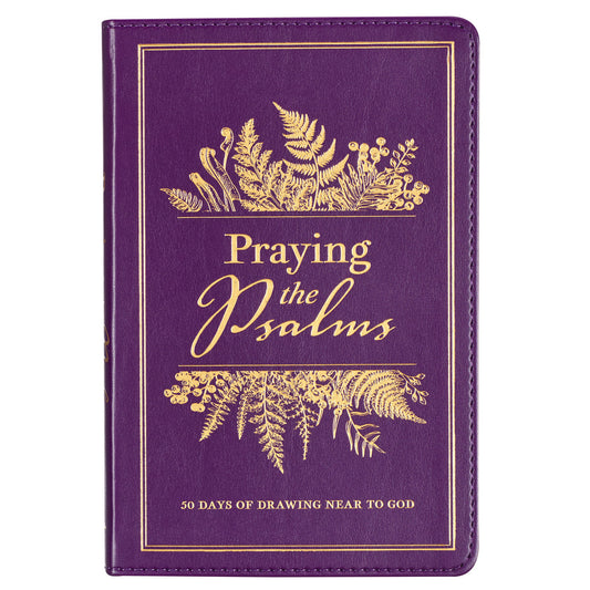 Praying the Psalms Purple Faux Leather Prayer Book - The Christian Gift Company