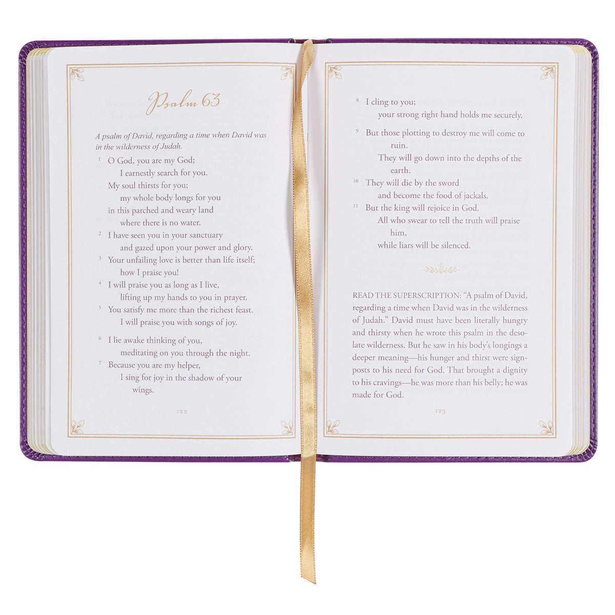 Praying the Psalms Purple Faux Leather Prayer Book - The Christian Gift Company