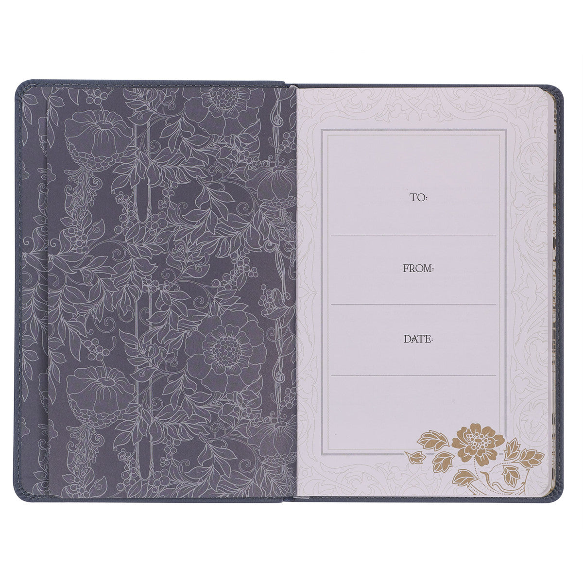 Letters to Grief Grey Faux Leather Gift Book - The Christian Gift Company