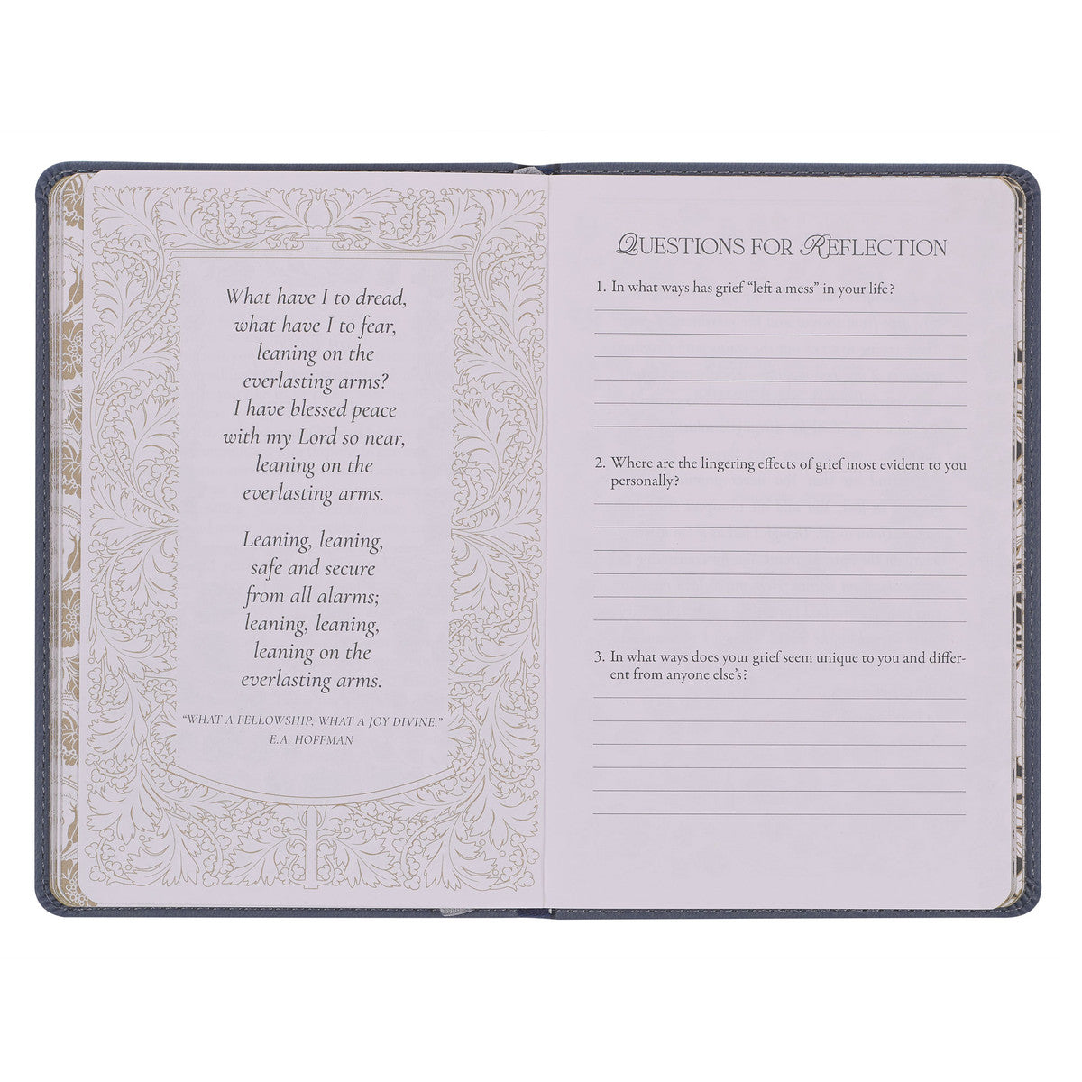 Letters to Grief Grey Faux Leather Gift Book - The Christian Gift Company