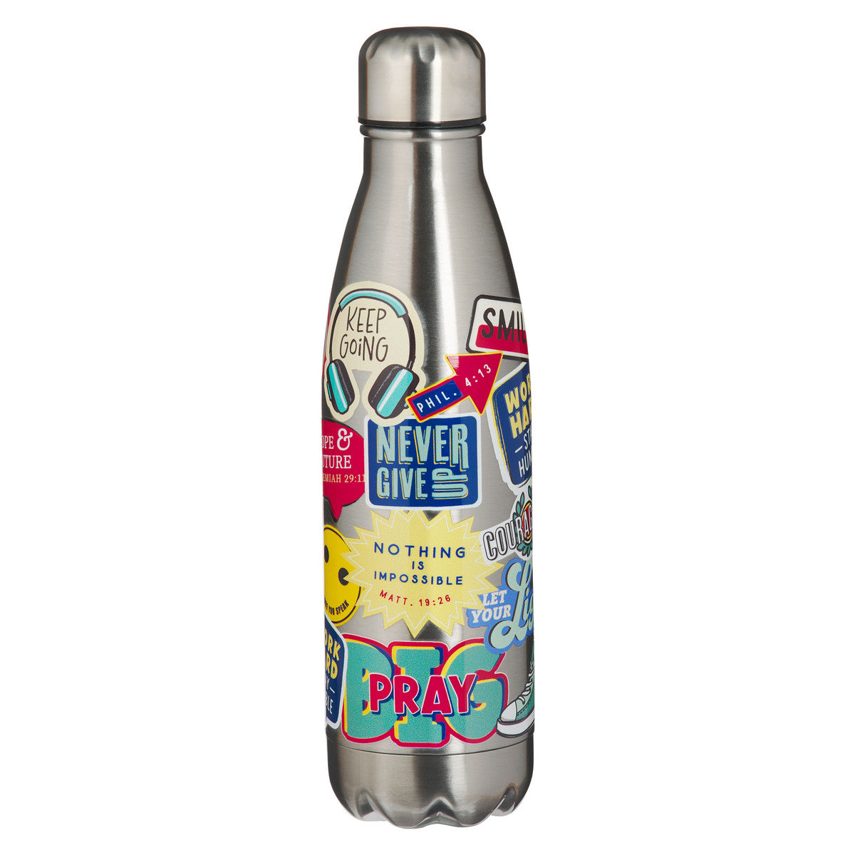 Stay Strong Kid Stainless Steel Water Bottle - The Christian Gift Company