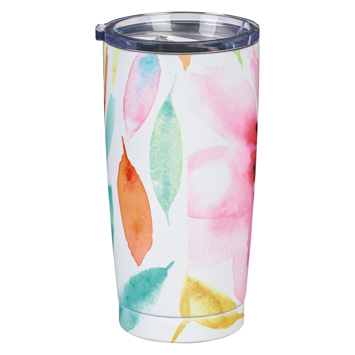 Shine Your Light Pink Daisies Stainless Steel Travel Mug - The Christian Gift Company