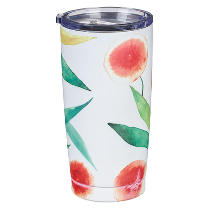 Make Every Day Count Orange Blossoms Stainless Steel Travel Mug - The Christian Gift Company