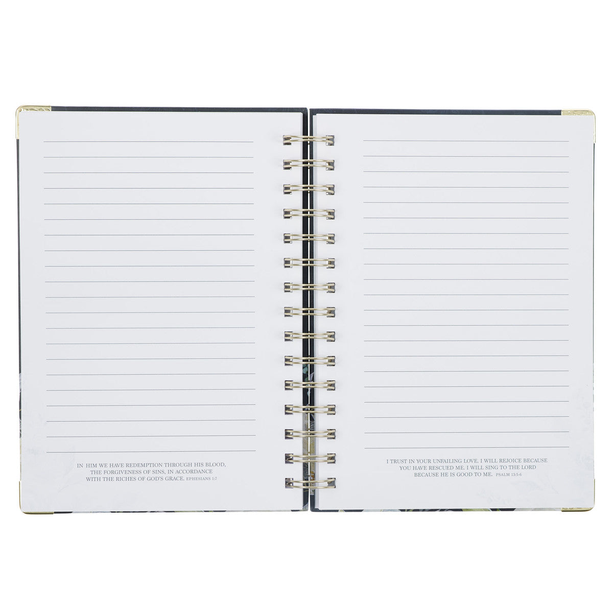 Strength & Dignity Indigo Rose Large Wirebound Journal - Proverbs 31:25 - The Christian Gift Company