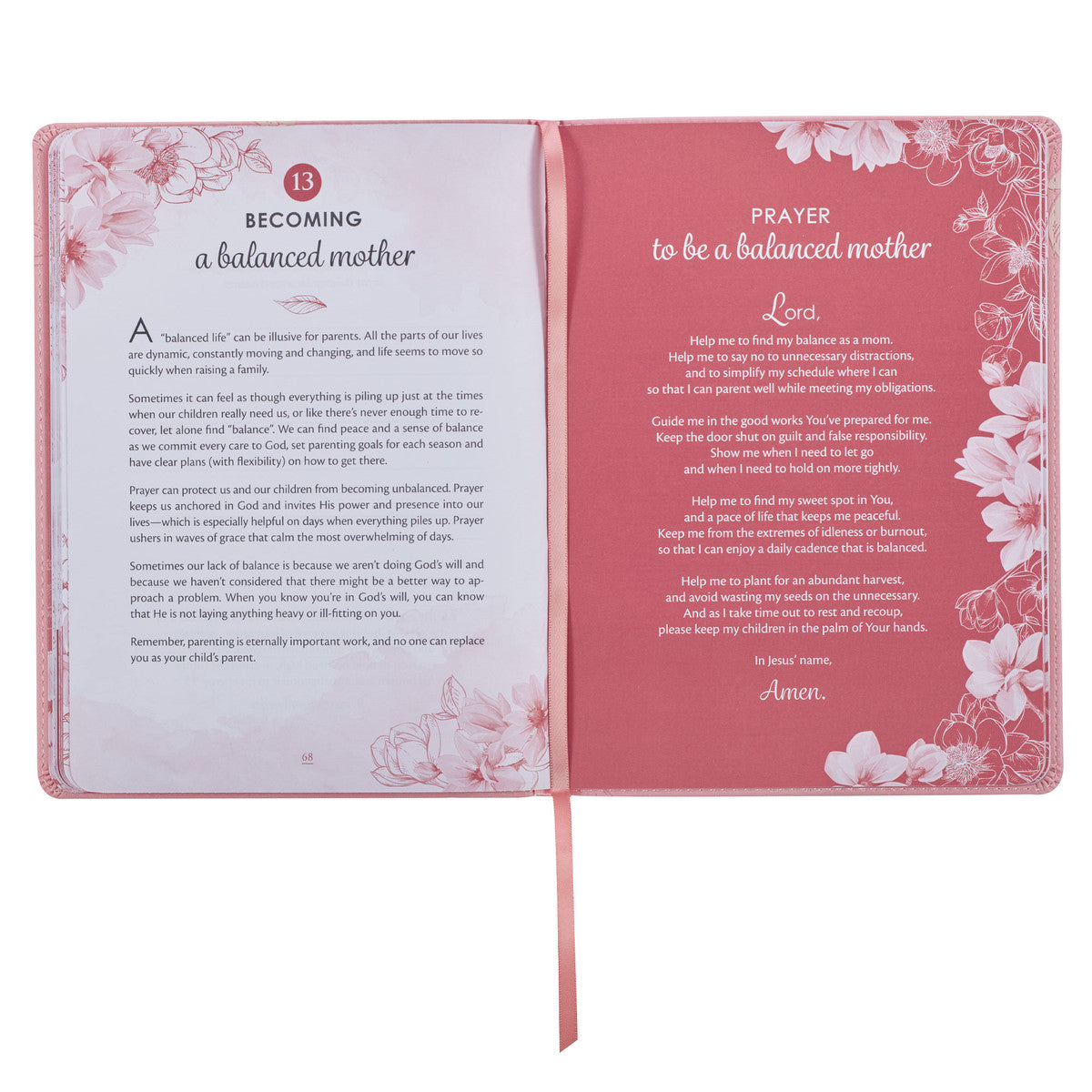 Prayerful Parenting Pink Faux Leather Prompted Prayer Journal - The Christian Gift Company