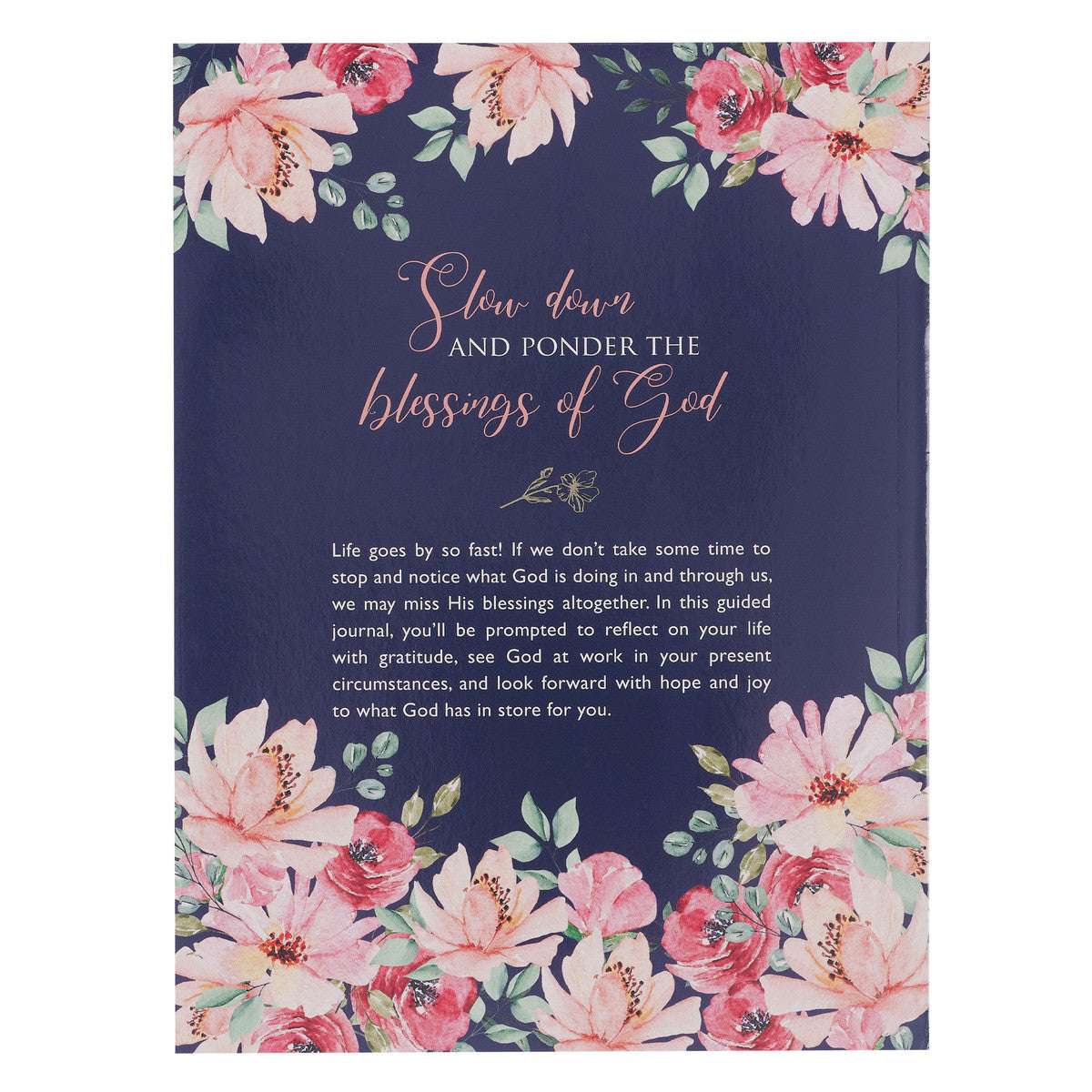 She is Blessed Navy Floral Guided Journal - The Christian Gift Company