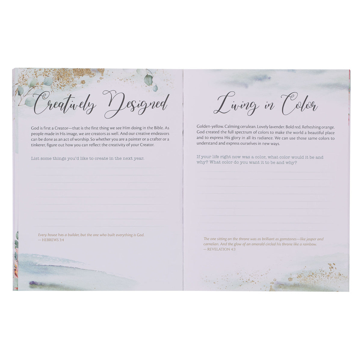 She is Blessed Navy Floral Guided Journal - The Christian Gift Company