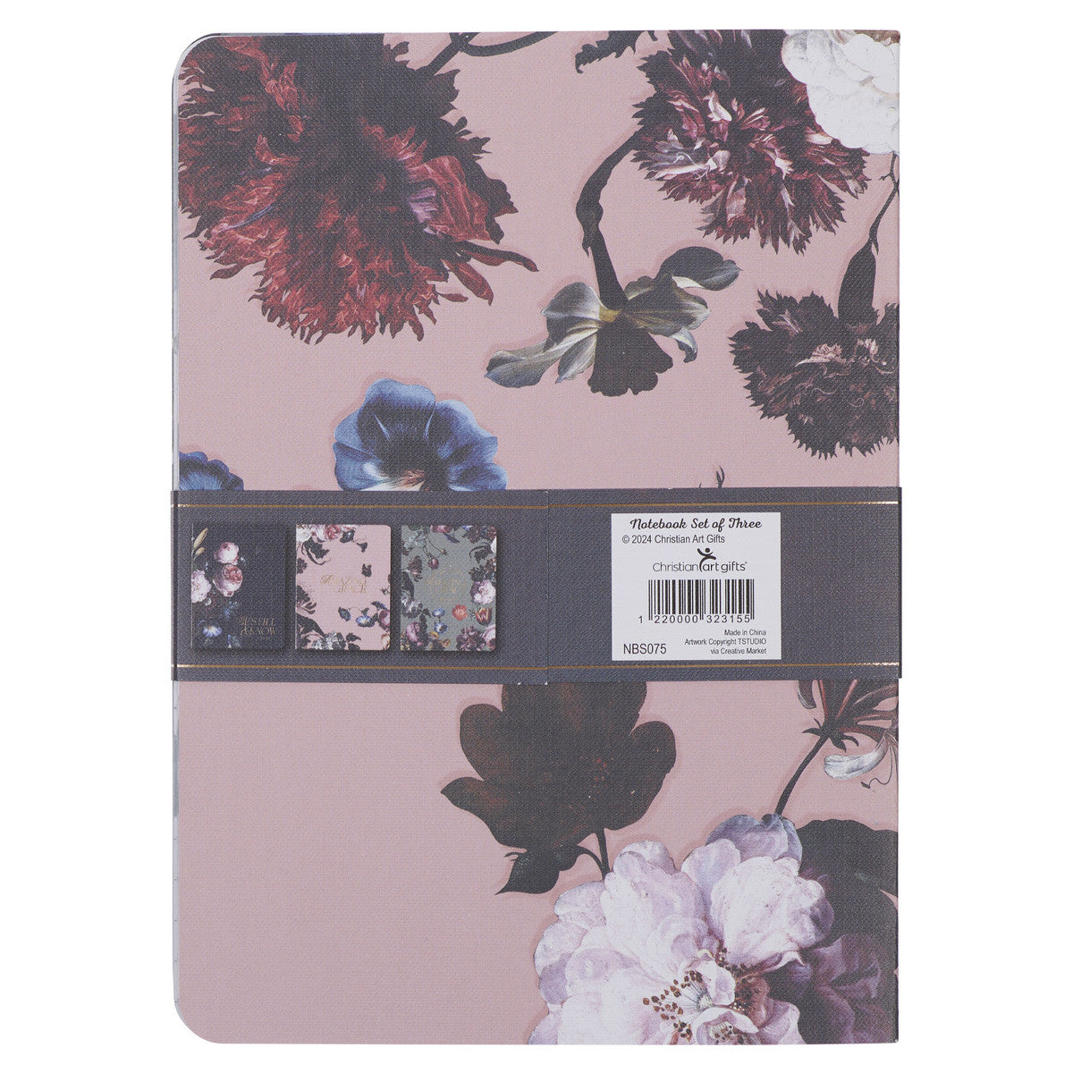 Amazing Grace Midnight Blue Large Notebook Set - The Christian Gift Company