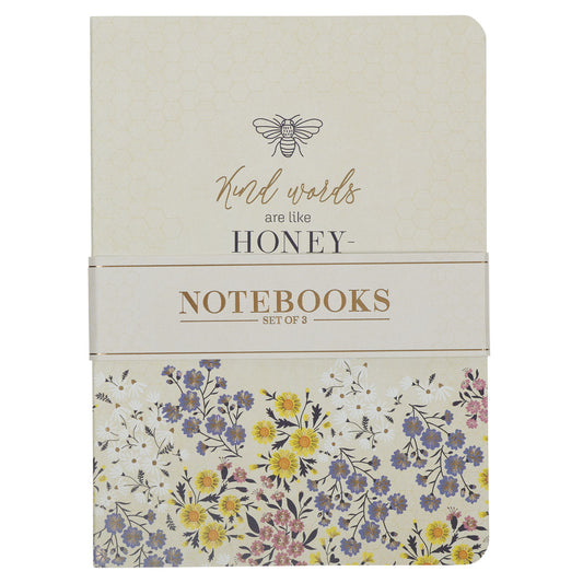 Kind Words Are Like Honey Large Notebook Set - Proverbs 16:24 - The Christian Gift Company