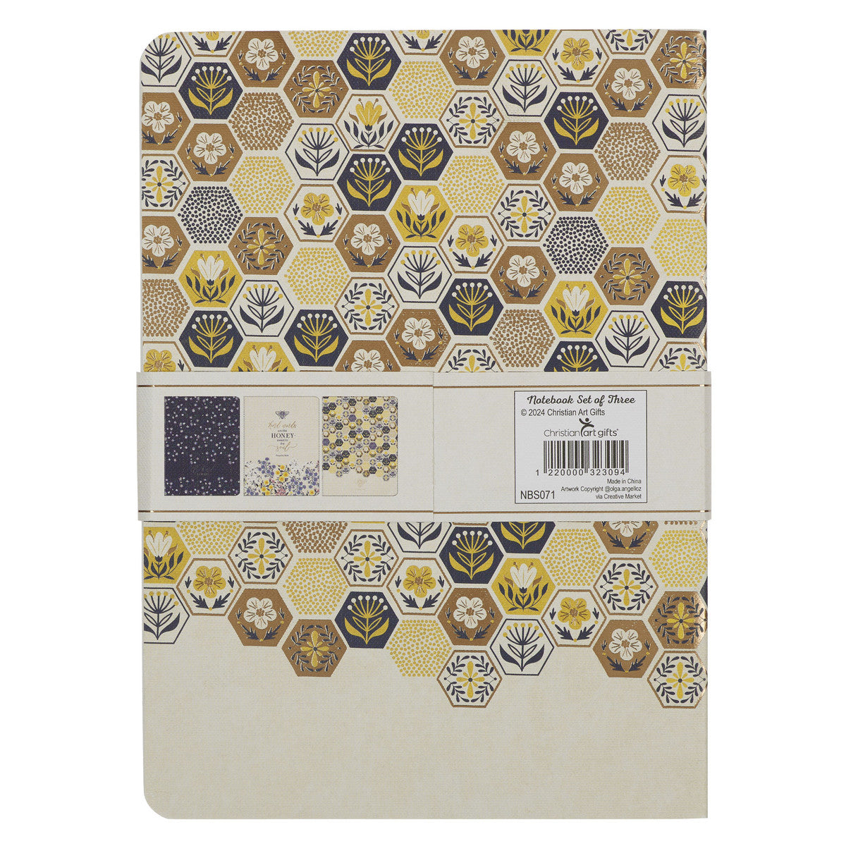 Kind Words Are Like Honey Large Notebook Set - Proverbs 16:24 - The Christian Gift Company