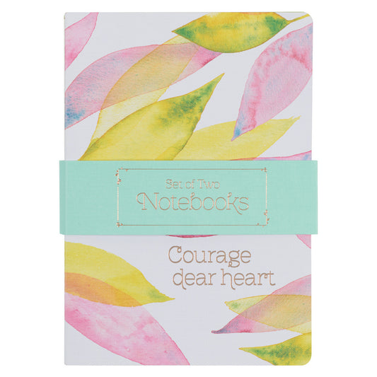 Courage Dear Heart Citrus Leaves Notebook Set - The Christian Gift Company